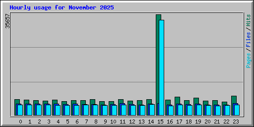 Hourly usage for November 2025